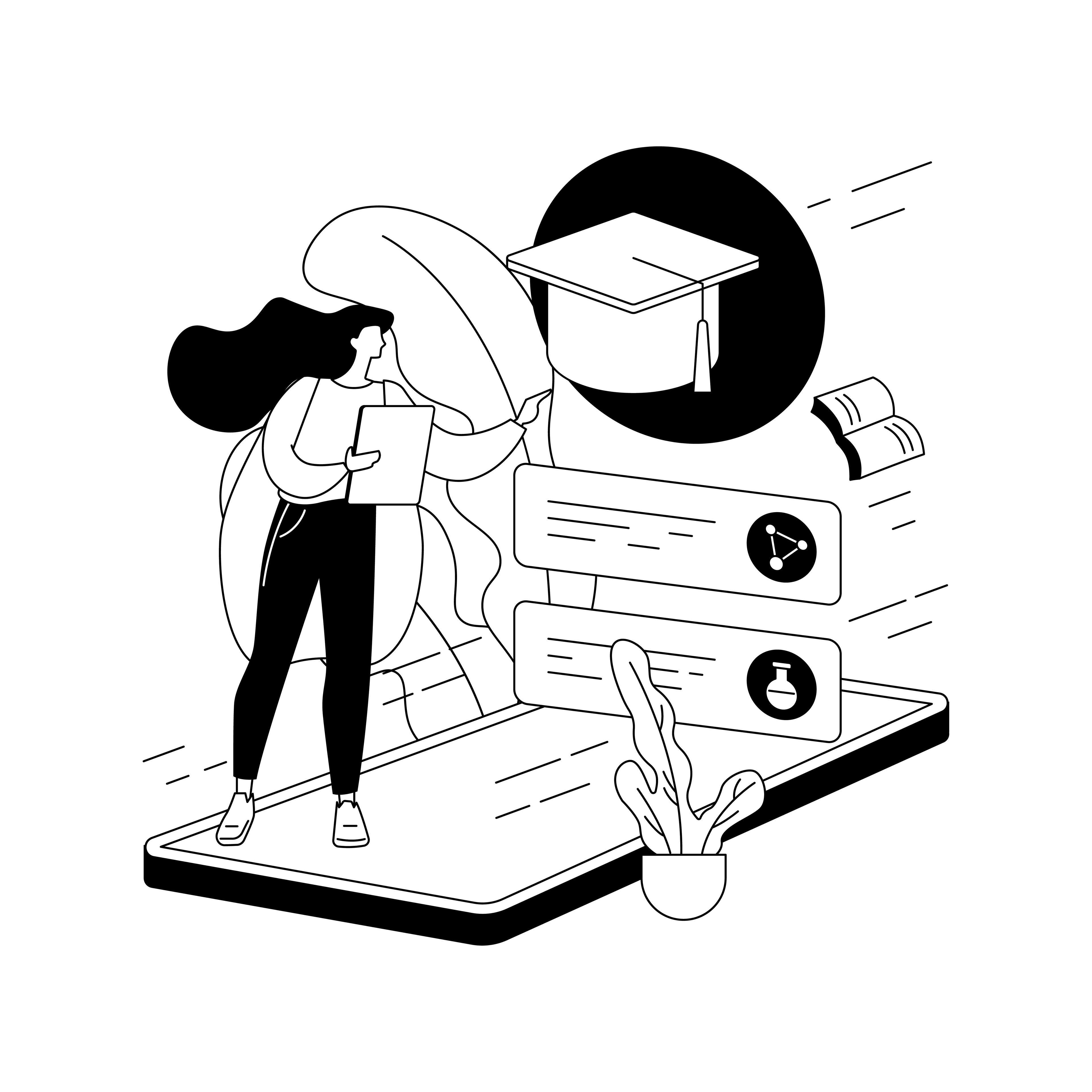 Educator teaching students